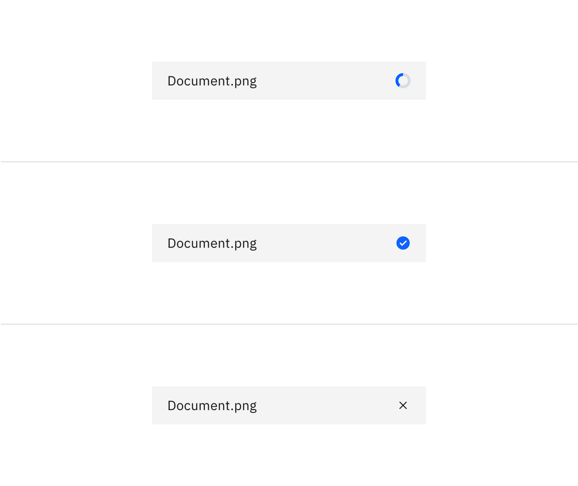 File uploader loading states